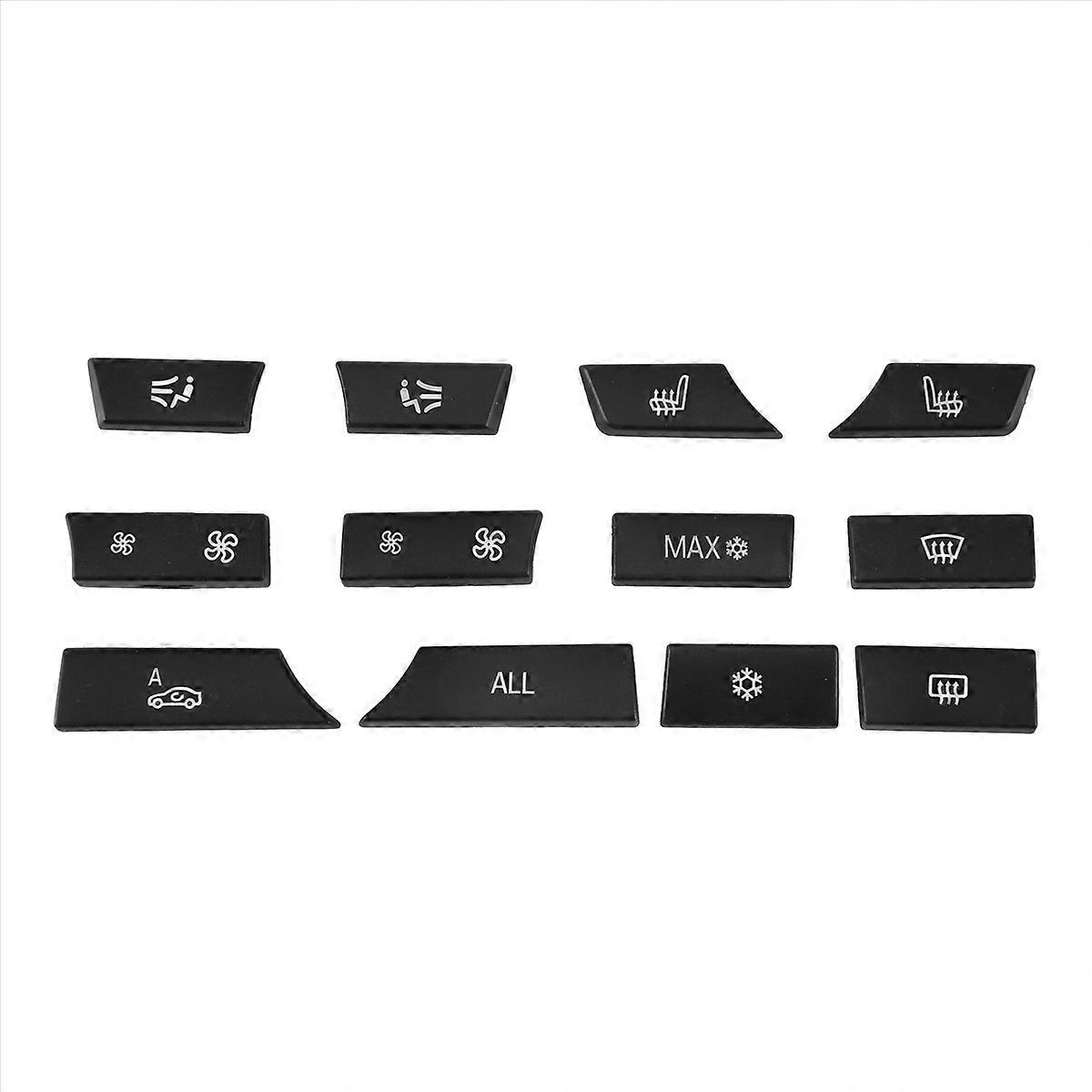 12pcs Button Key Caps A/C Heater Switch Kit Panel