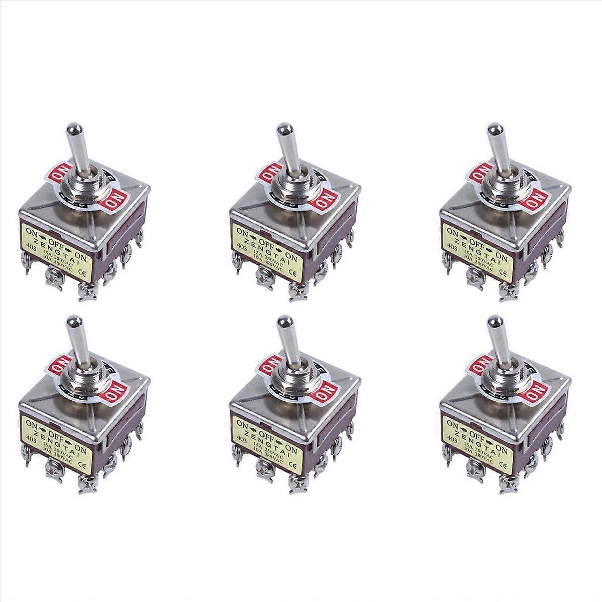 AC 380V 10A ON/OFF/ON 3 Positions 12 Pin Latching Toggle Switch 4PDT