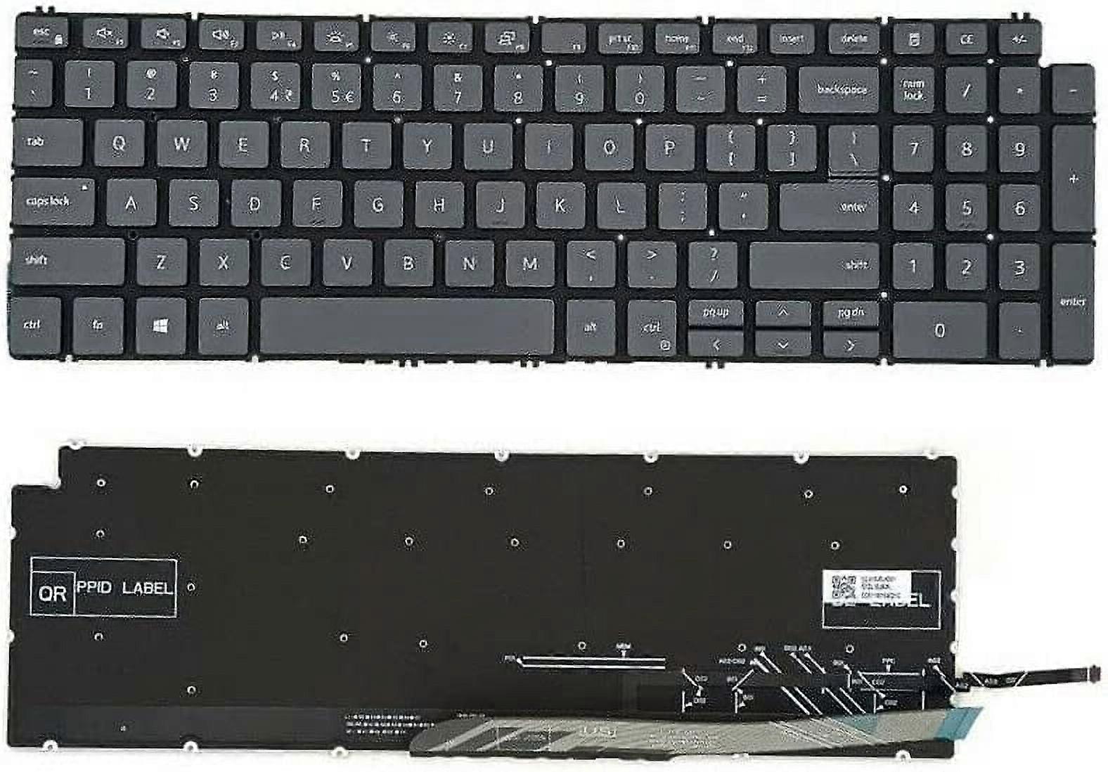 New US Black English Backlit Laptop Keyboard (Without palmrest) for compatible with Dell Inspiron 7706 P98F001 2-in-1