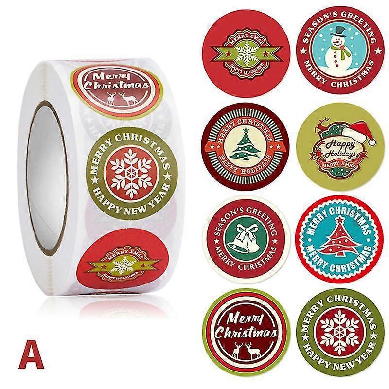 500pcs/roll Christmas Theme Seal Labels Stickers Merry Christmas Stickers Decor