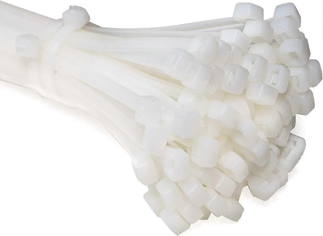100pcs professional cable ties 100 x 2.5 mm white cable ties, temperature resistant