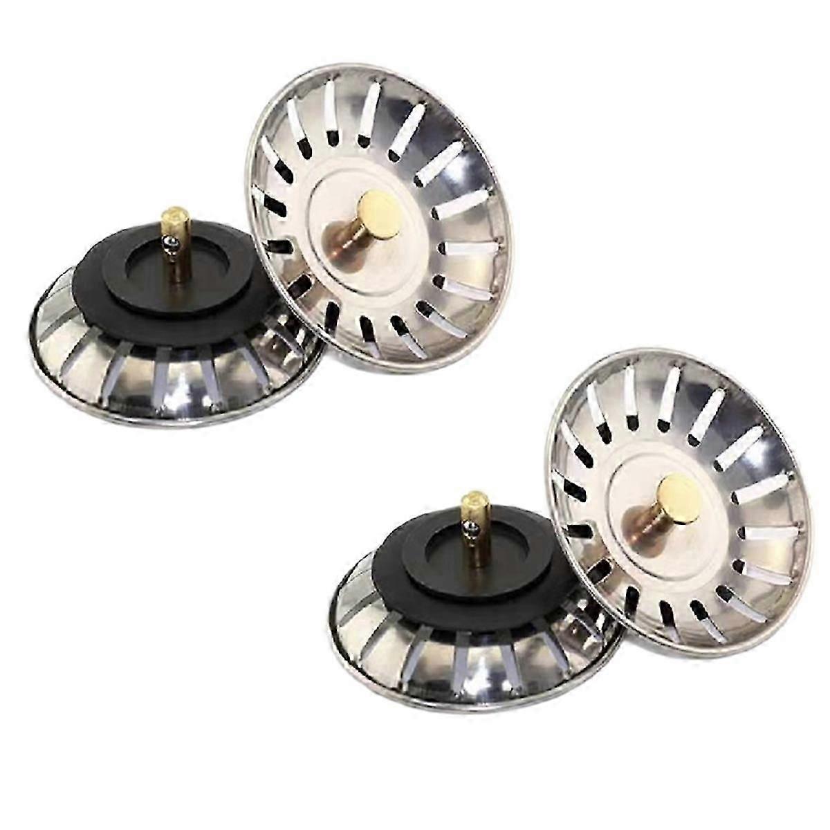 Waste Plug Filter Kitchen Sink Strainer Stainless Steel