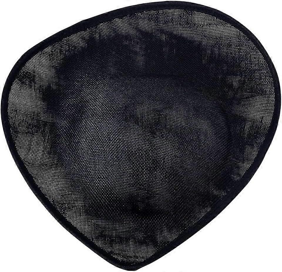 Fascinators Hats Base Teardrop Breathable Hat Base Black Cloth Cocktai Millinery Sinamay Saucer Upturned Brim Hat Making Bases Craft for Women Wedding