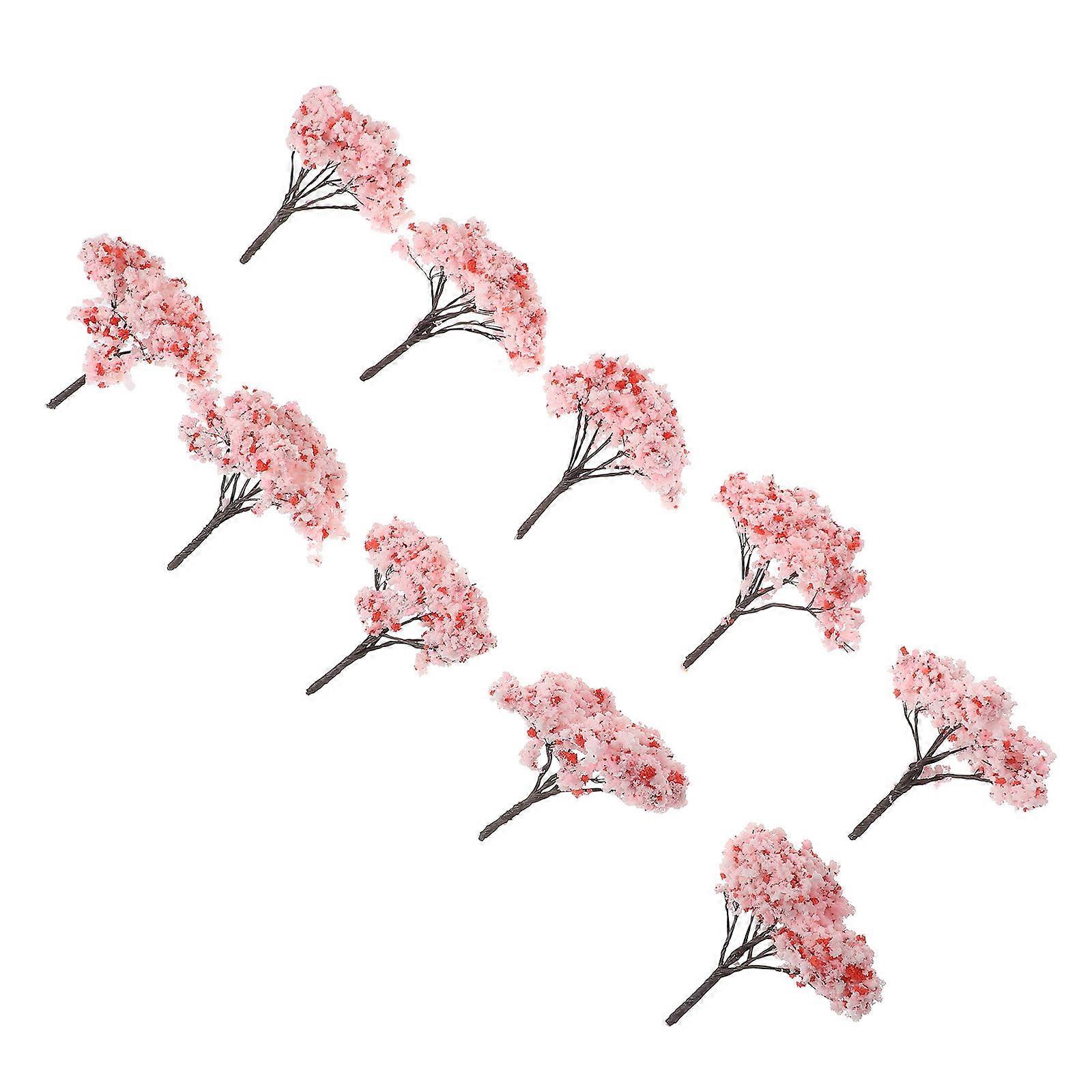 Artificial Cherry Blossom Bonsai Tree for Decoration 50Pcs Miniature