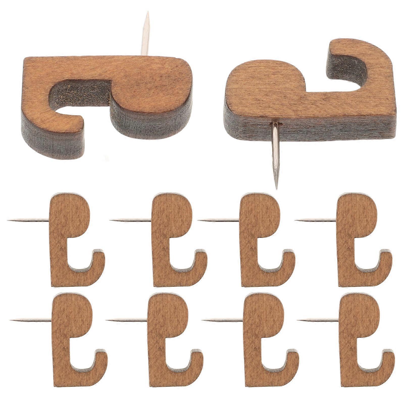 Decorative Wood Thumb Tack Hooks for Office Use 40Pcs Push Pin