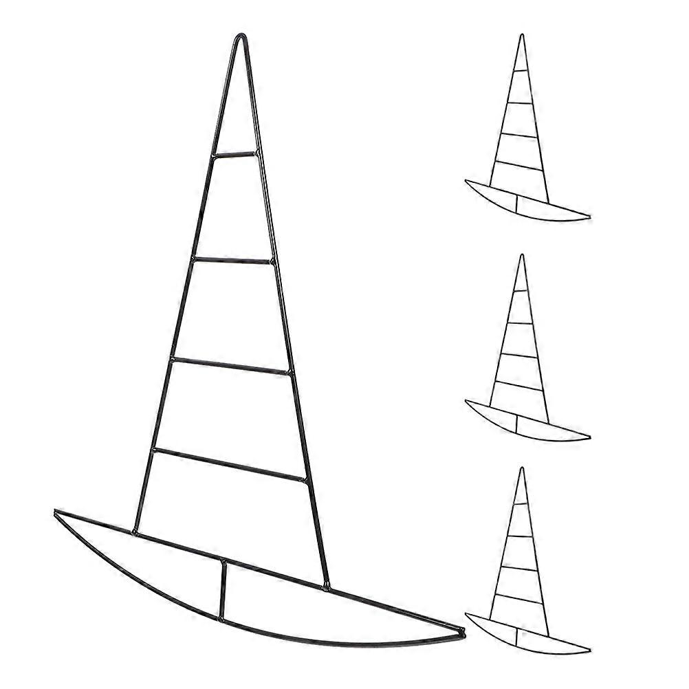 Witch Hat Shaped Wreath Frame Metal Wire Frame for Decoration 4Pcs