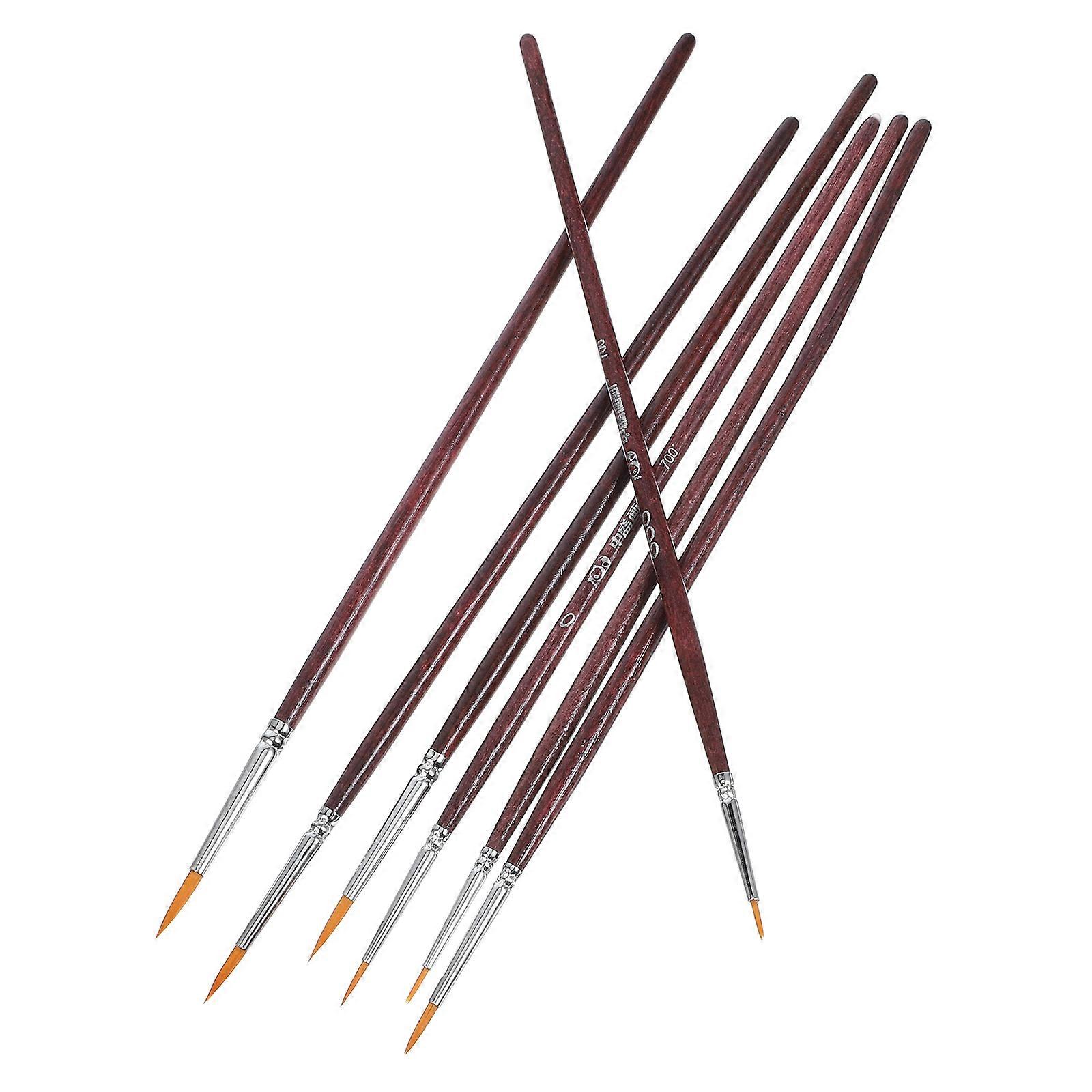 Soft Nylon Oil Paint Brushes for Detailing 7Pcs Small