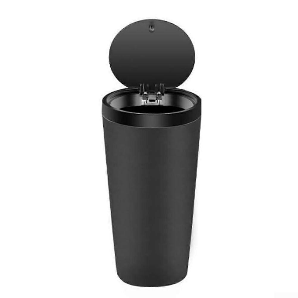 Car Trash Can with Lid, Leakproof Cup Holder Garbage Bin for Vehicle, Home and Office  Black