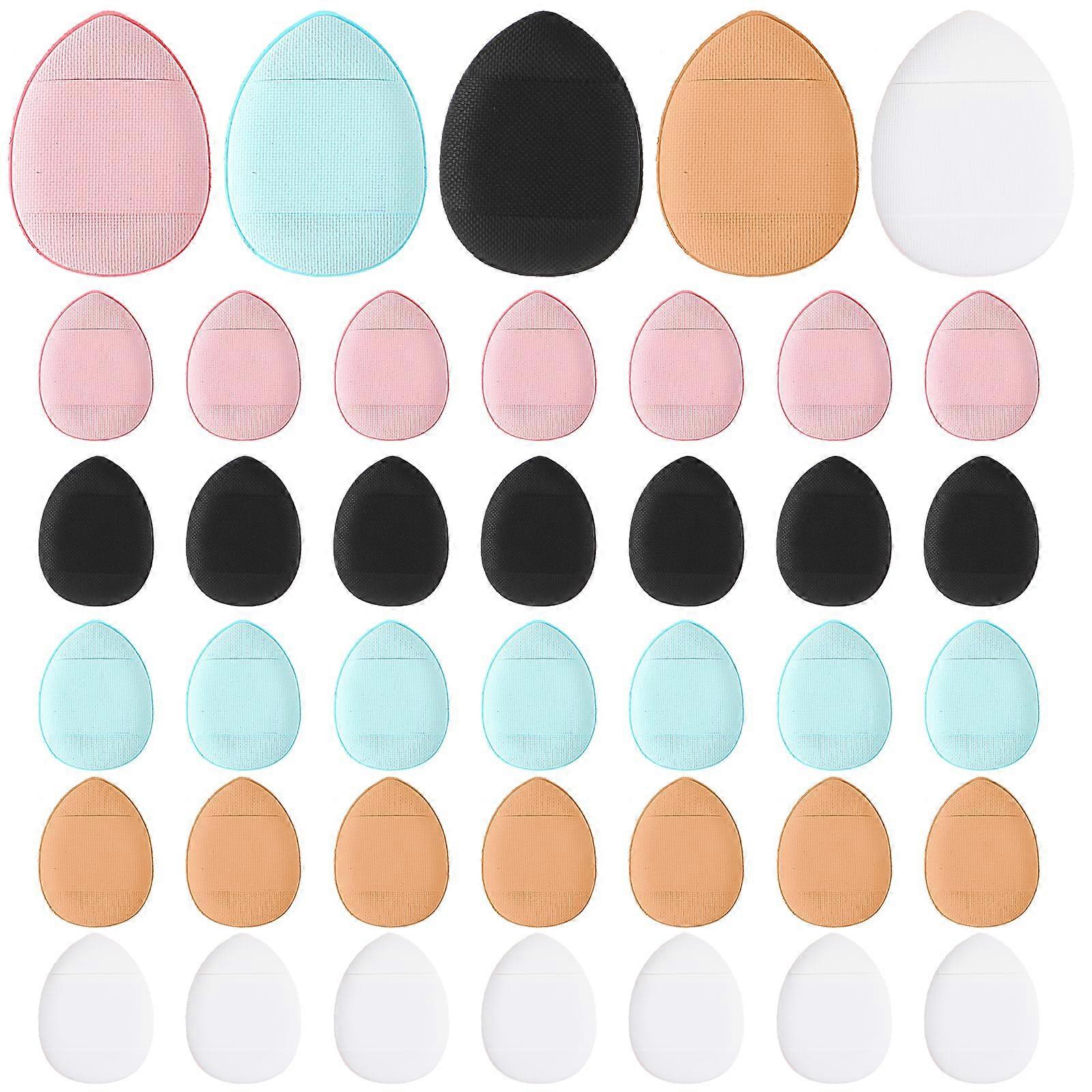 40pcs Mini Makeup Sponge Set and Triangle Powder Puffs for Foundation, Wet Dry Dual Use, MultiColor