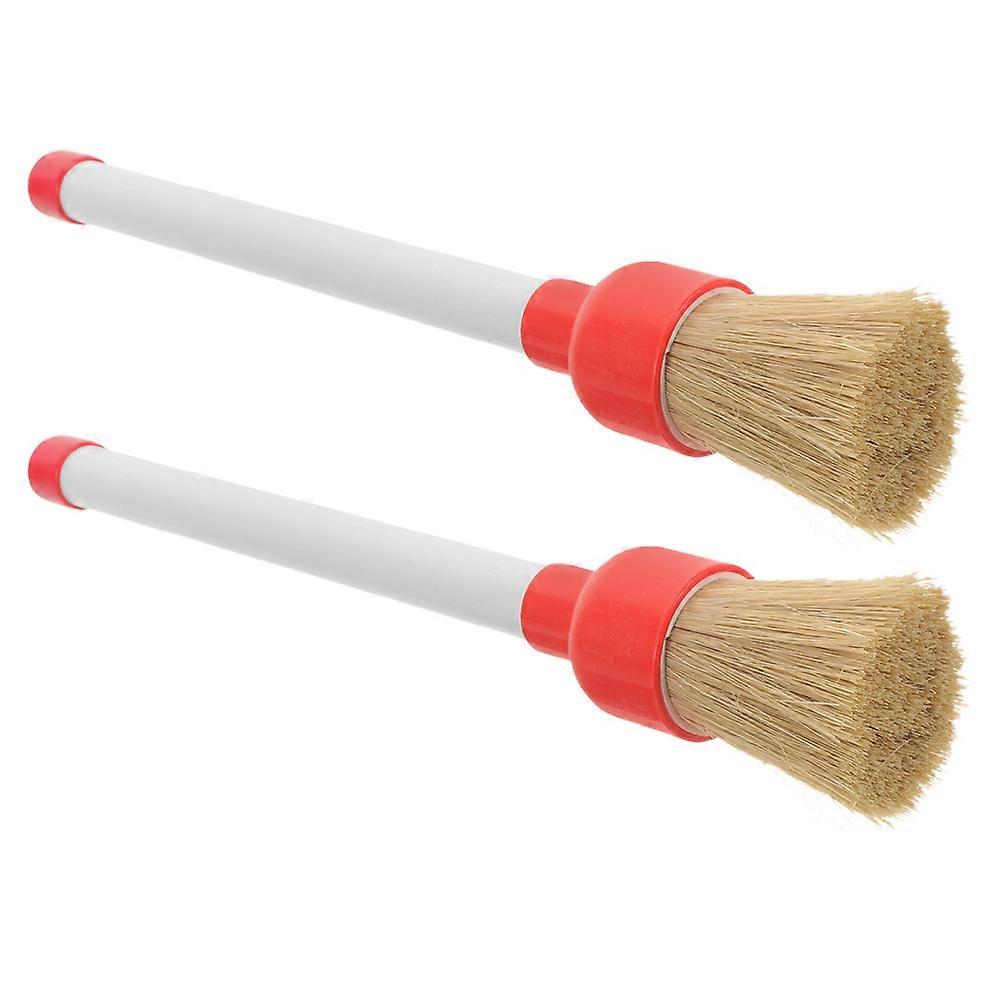 Detailing Brush Set Car Brush for Tire Paste Lubrication 2Pcs