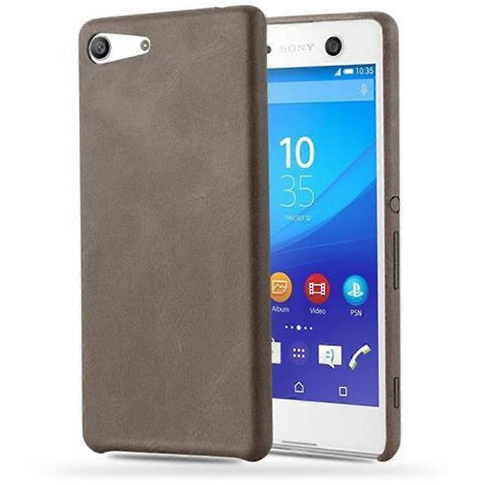 Capa Protetora Sony Xperia M5 - Capa Rígida de Couro Falso