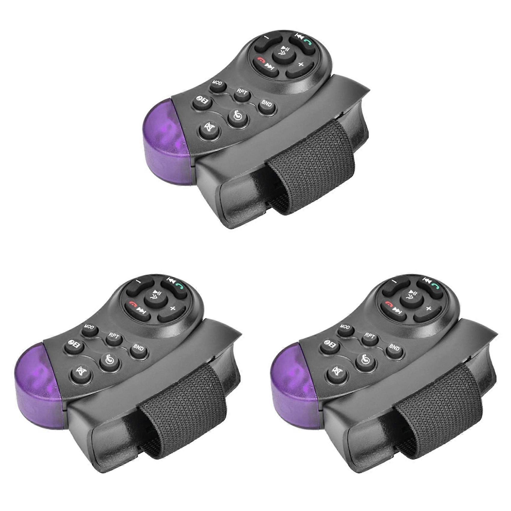 3X Universal Steering Wheel Wireless Remote Control 11 Buttons for Car CD DVD MP5 Player