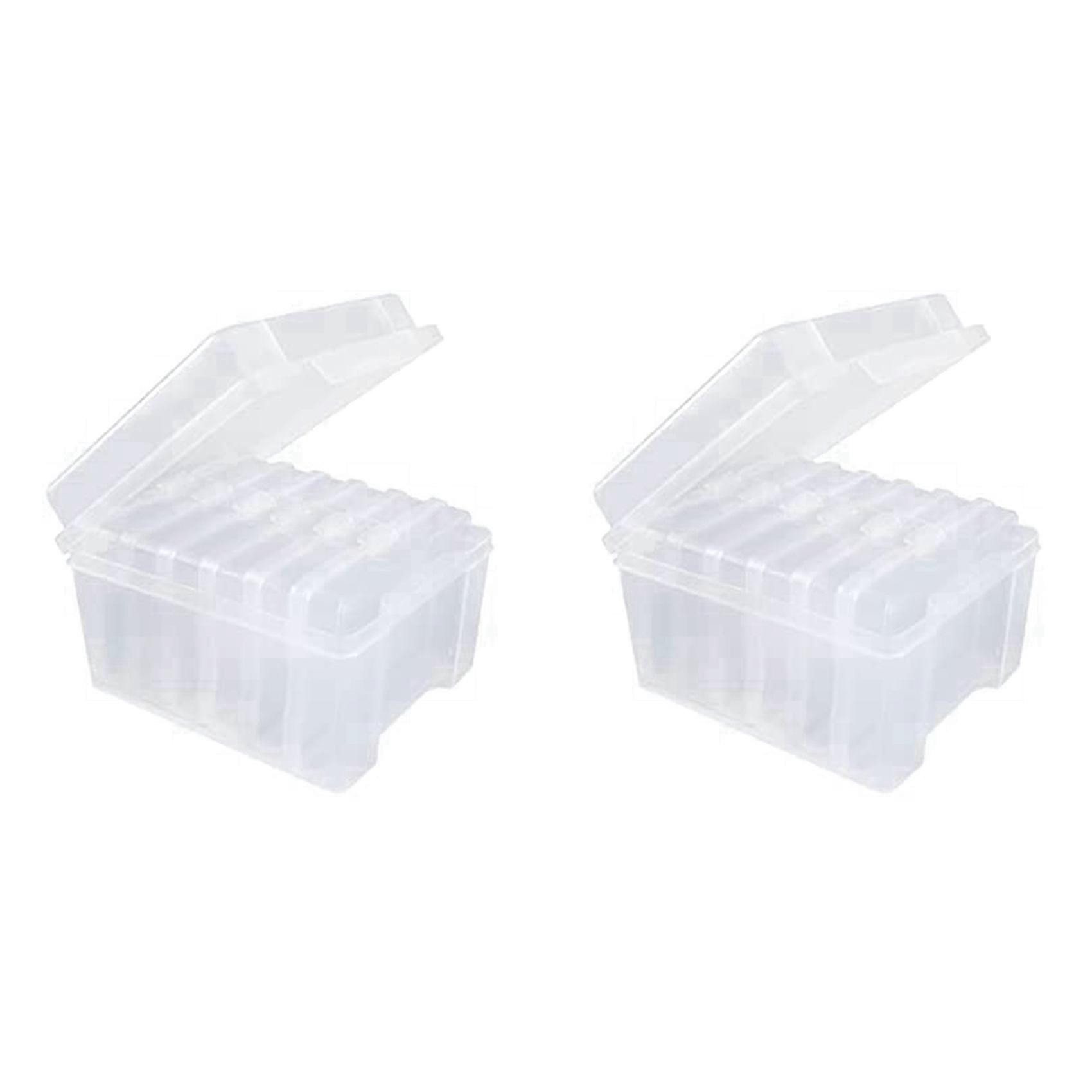 2pcs 4X6 Photo Storage Box Pictures Organizers Case Photo Keeper Container Box Seed Storage Organizer Craft Storage Box