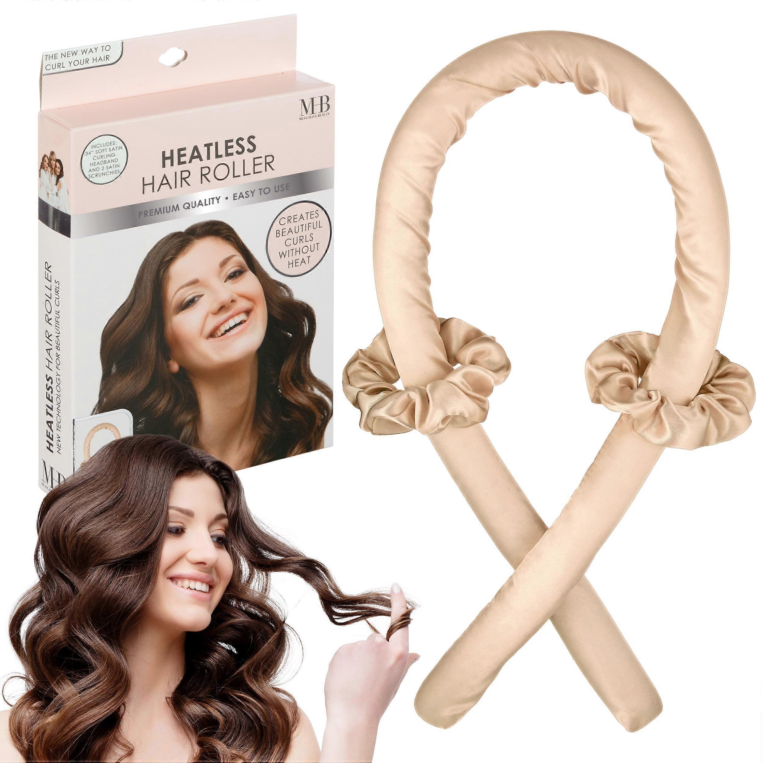 Heatless Curling Headband Set with Scrunchies for Overnight Curls, Soft Satin No Heat Hair Curler