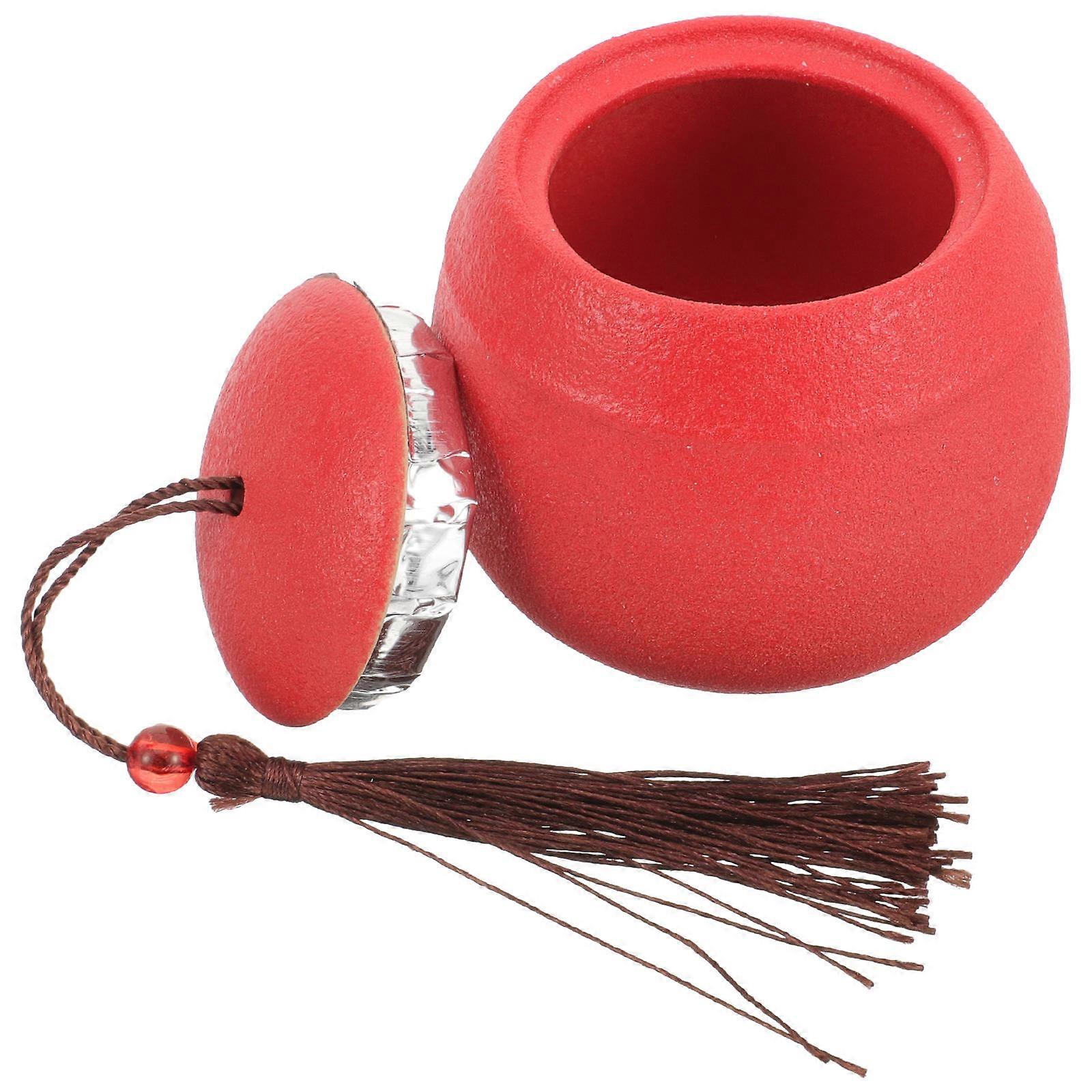 Pet Urn Ceramic Ashes Keepsake for Storage Red Memorial Box