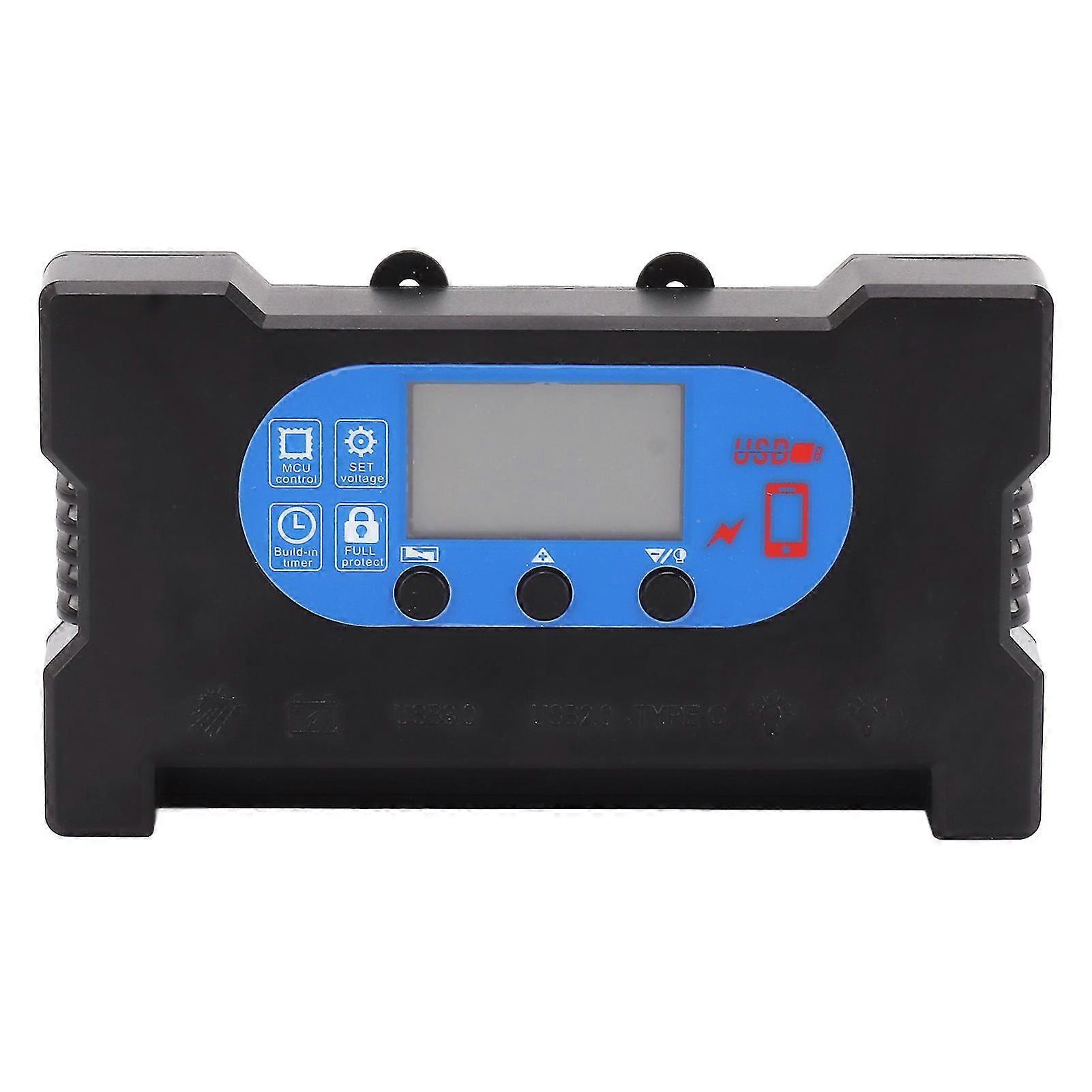 5V Solar Charge Controller Solar Panel Charge Controller with Fast Charging Dual USB Type C Port 20A