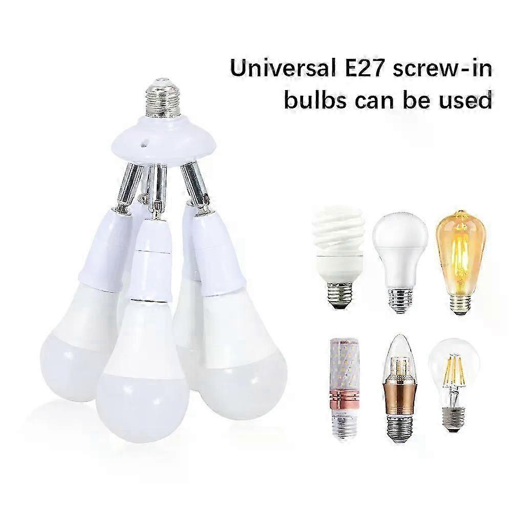 E27 Splitter 3 Heads Adjustable E27 To E27 Base LED Bulb Adapter Converter Lamp Holder Socket Splitter Lamp Base