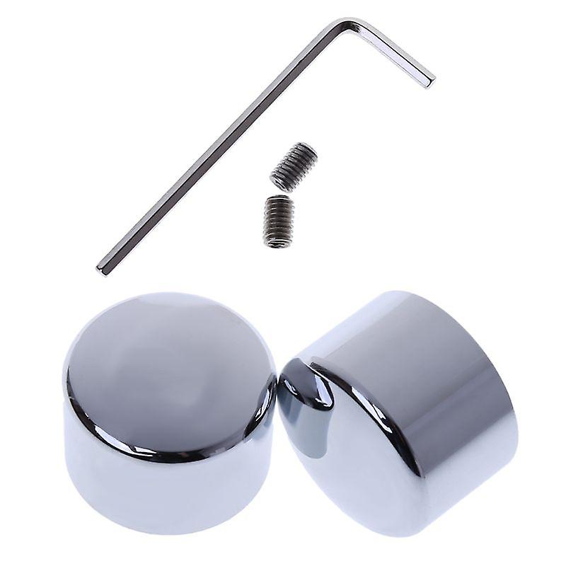 Front Axle Cap Nut Covers Fit For Street Glide Softail Fatboy Dyna