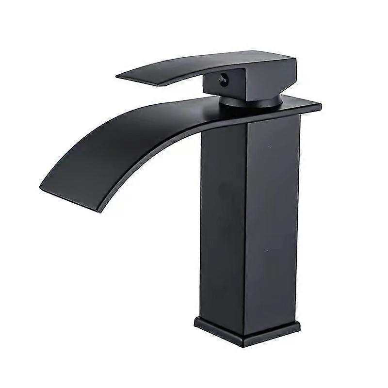 Black Stainless Steel Maple Waterfall Faucet for Bathroom Sink-19801