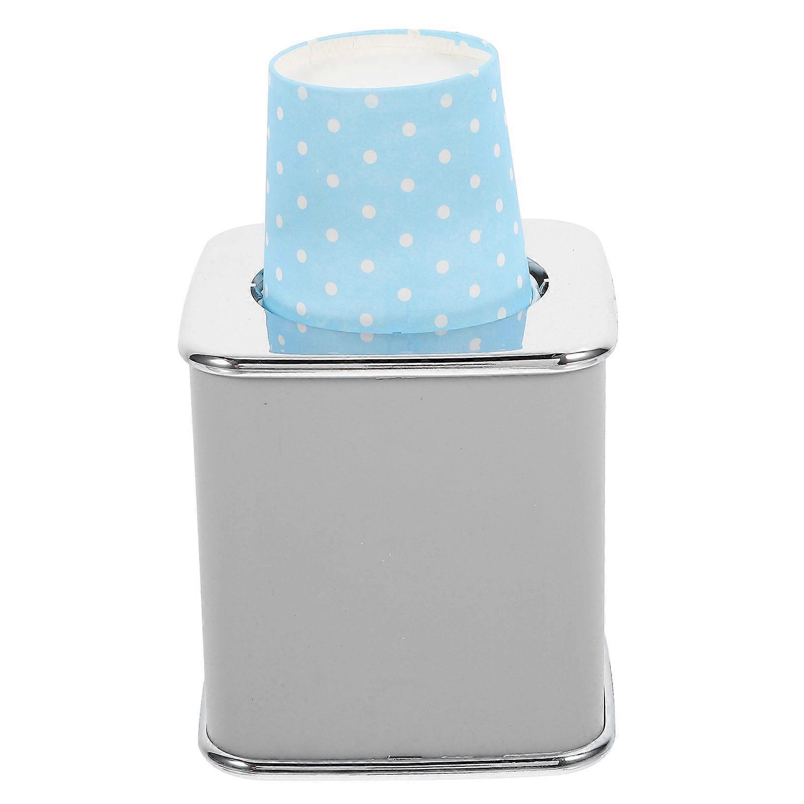 Disposable Water Cup Dispenser Paper Cup Dispenser Pull Type Beverage Cup Holder with 10PCS Cup (Random Pattern Cup)