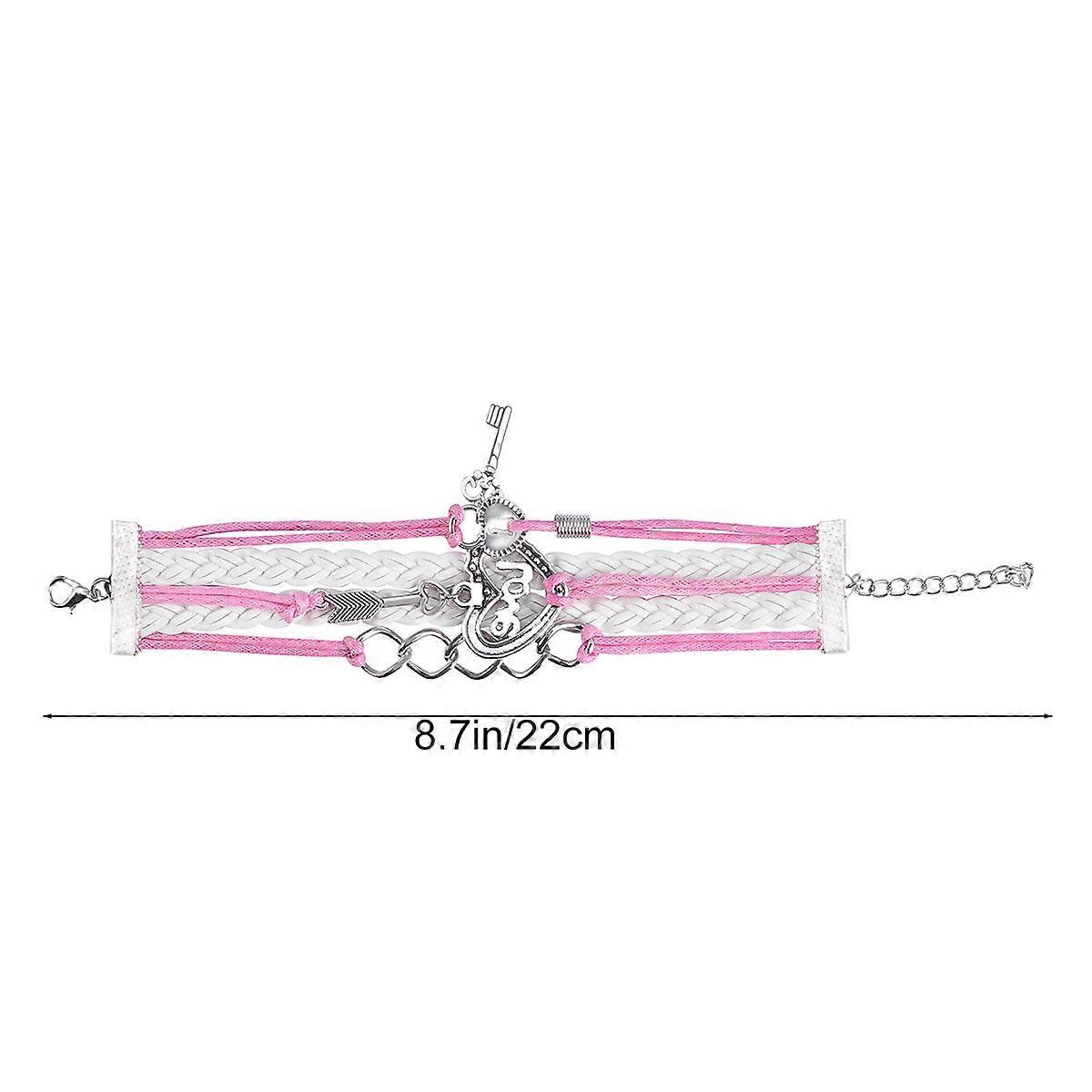 Bracelet Braided Multi Layers Woven Rope Wrap Bangle Bracelet for Wearing