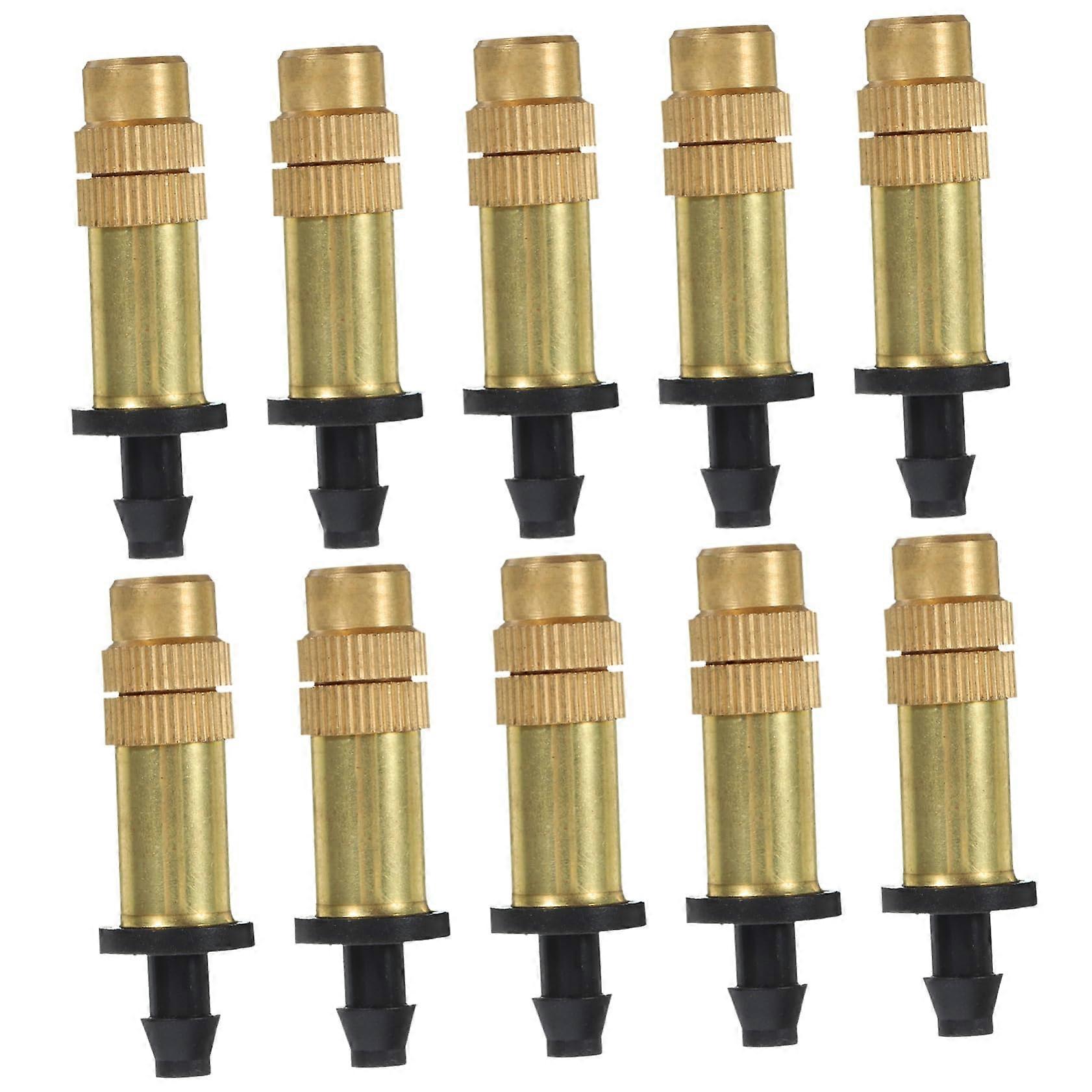 10Pcs Garden Mist Nozzle Adjustable Copper Spray Heads Full Coverage for Irrigation and Cooling