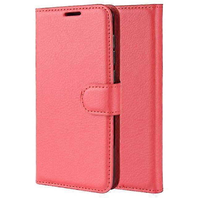 Huawei Honor 8A Folding Leather Shell Case - Red 25-26