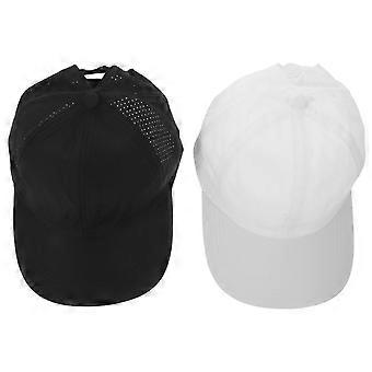 2pcs Cloth Baseball Cap: Casual Mesh Top Athletic Sports Hat - Breathable Comfortable Fitted Cap - Workout Cycling Outdoor Hat