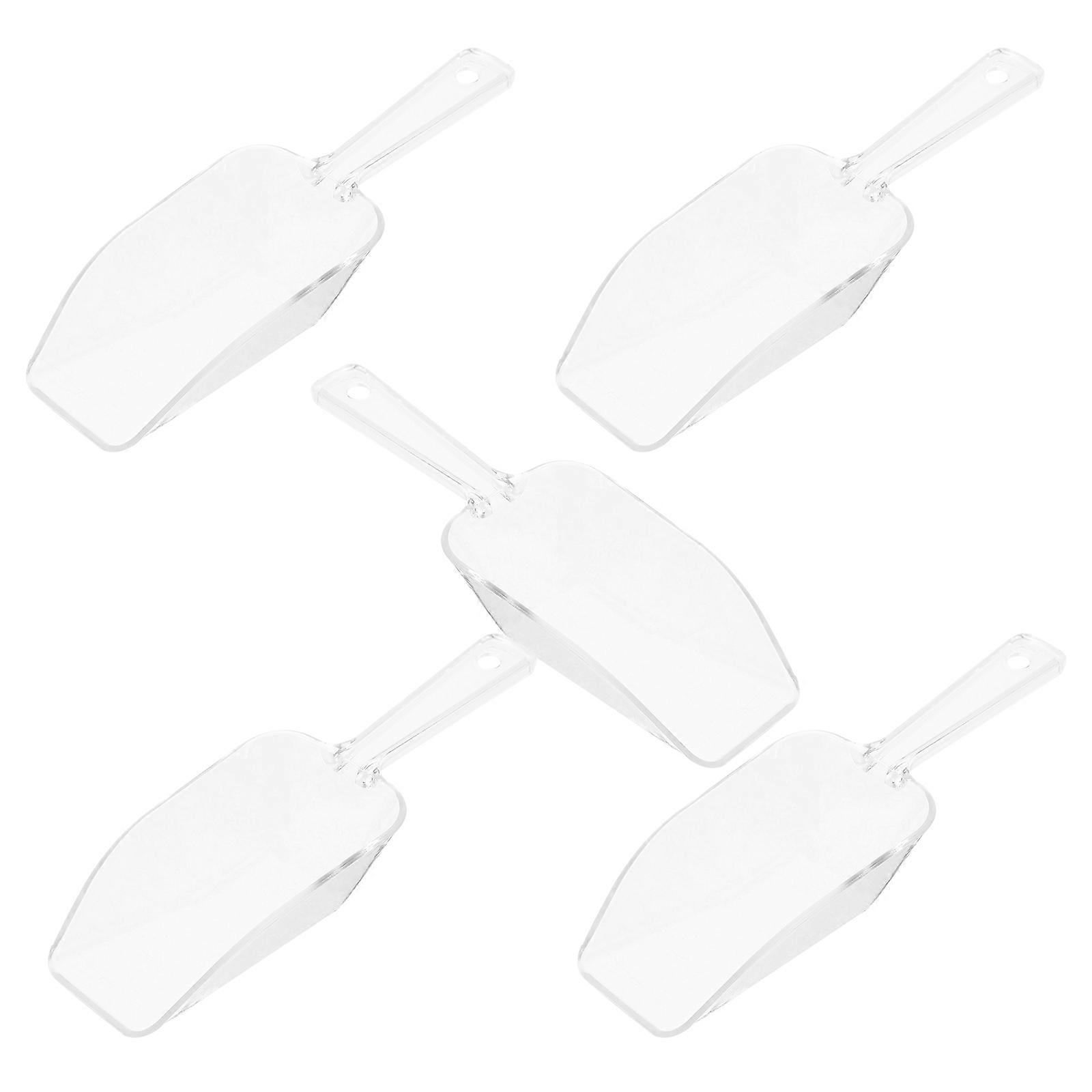 Measuring Cup Scoop Mini Plastic Clear Ice Scoop for Measurement 5Pcs