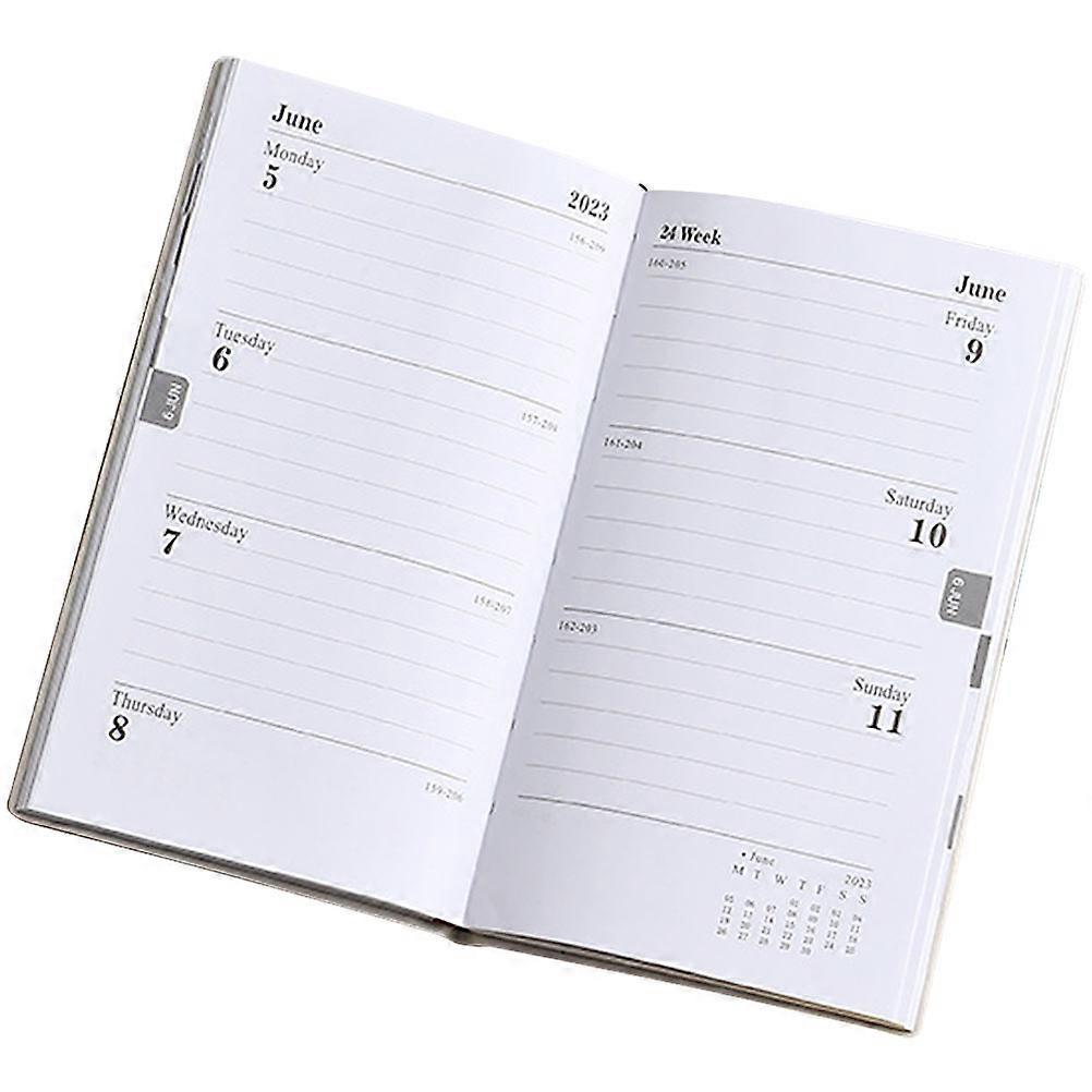 Academic Planner 5Pcs 2023 English Planner Diary Notebook for Office Use