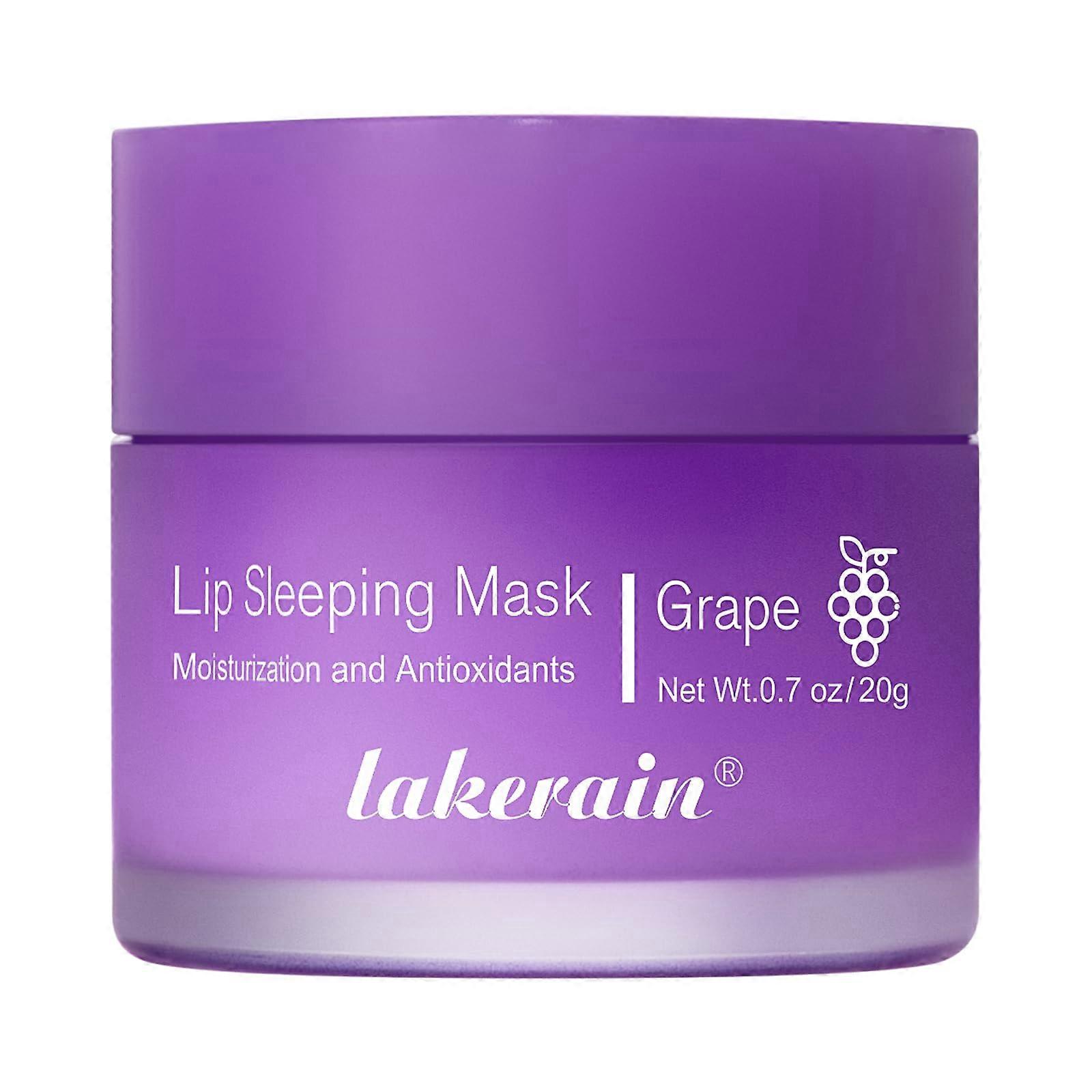 Grape Lip Sleeping Mask Hydrating Balm for Dry Chapped Lips Day Night  Plumping