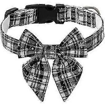 26-27 Christmas dog collar pet collar dog bow tie (S: 2.0x40cm)