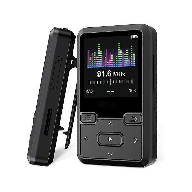 32gb Mini Clip Mp3 Player Bt5.0, Pedometer, Fm Radio, 1.44" Screen, Sports