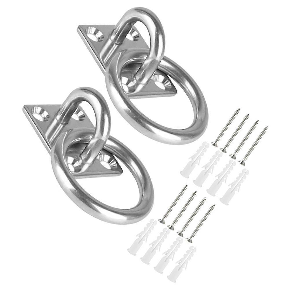 Hammock Hooks Heavy Duty Stainless Steel Ceiling Anchor Hooks 4Pcs Silver