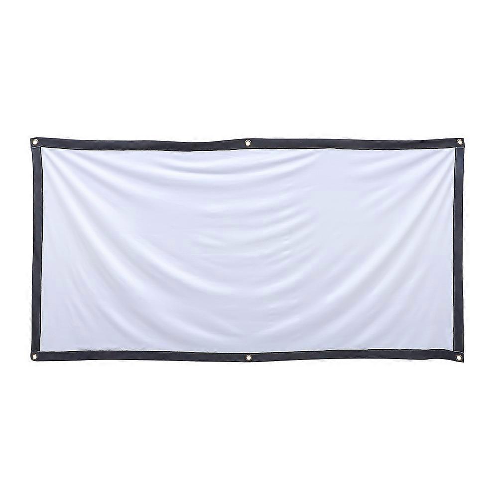 Outdoor Projector Screen White for Projector 84 Inch 16:9 Portable Screen