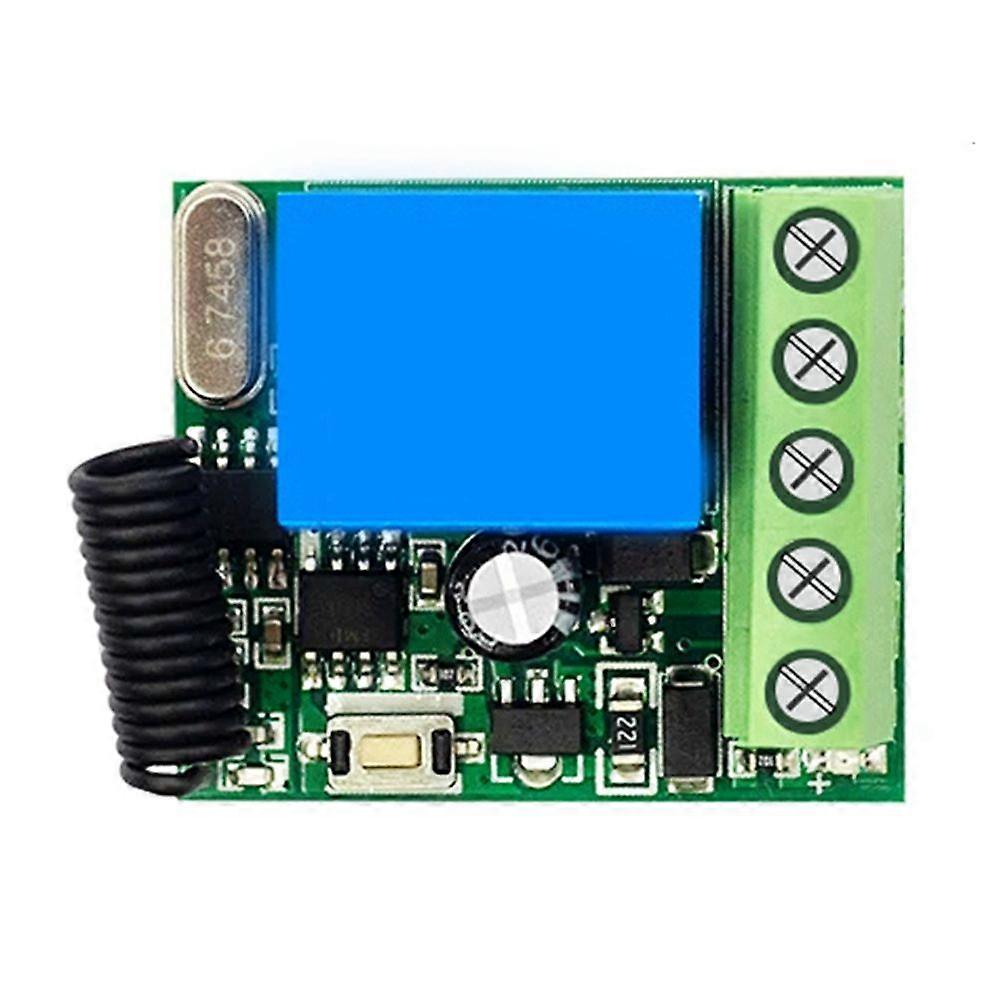 433MHz Wireless Remote Control Switch DC 12V 10A 1CH Relay Module Receiver on OFF Remote Control for Gate Led Lights DIY