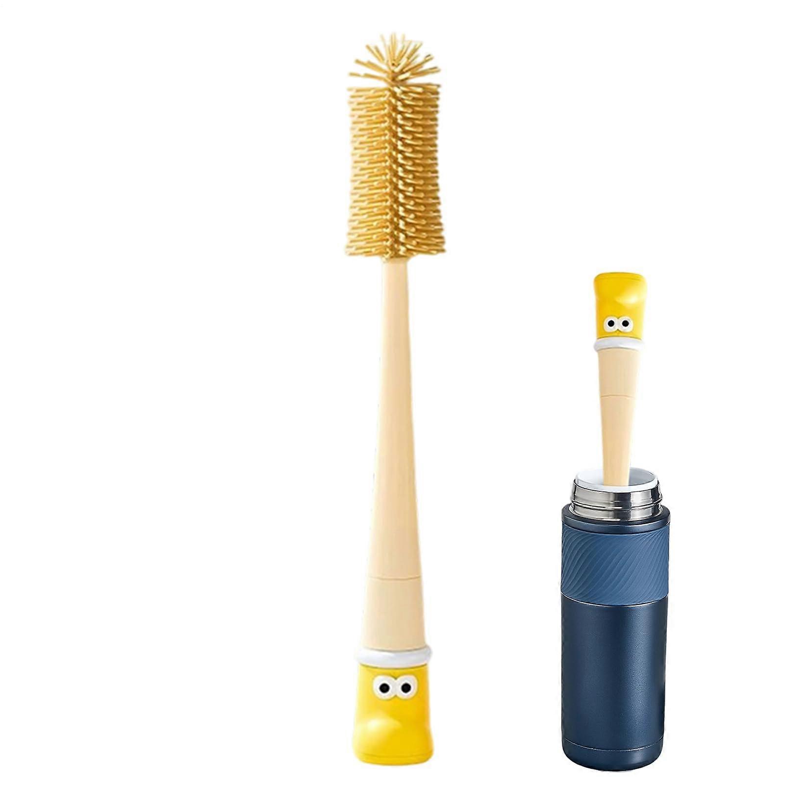 5in1 Long Handle Water Bottle Cleaning Brush Set with Adjustable Angle for Cups Lids Straws