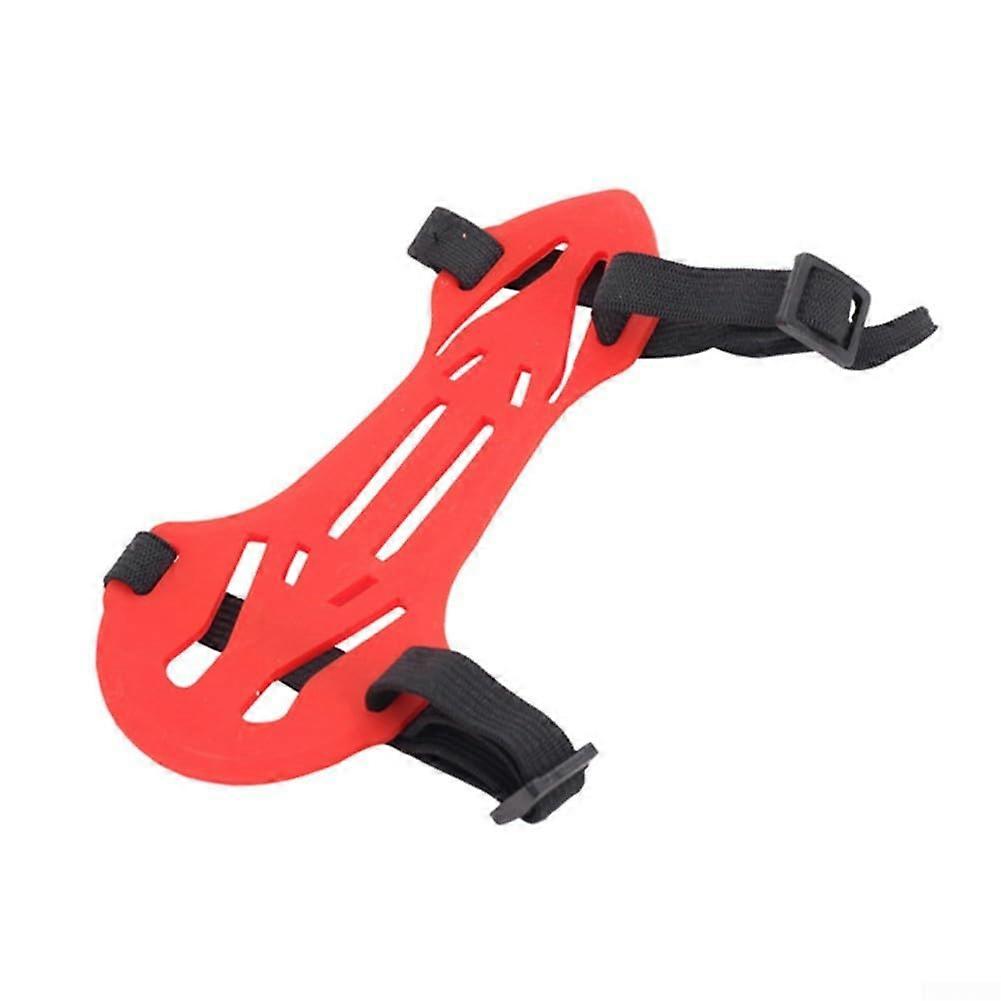 Archery Arm Guard with Rubber Bowstring Protector for  Arm Protection and Comfortable Fit Red