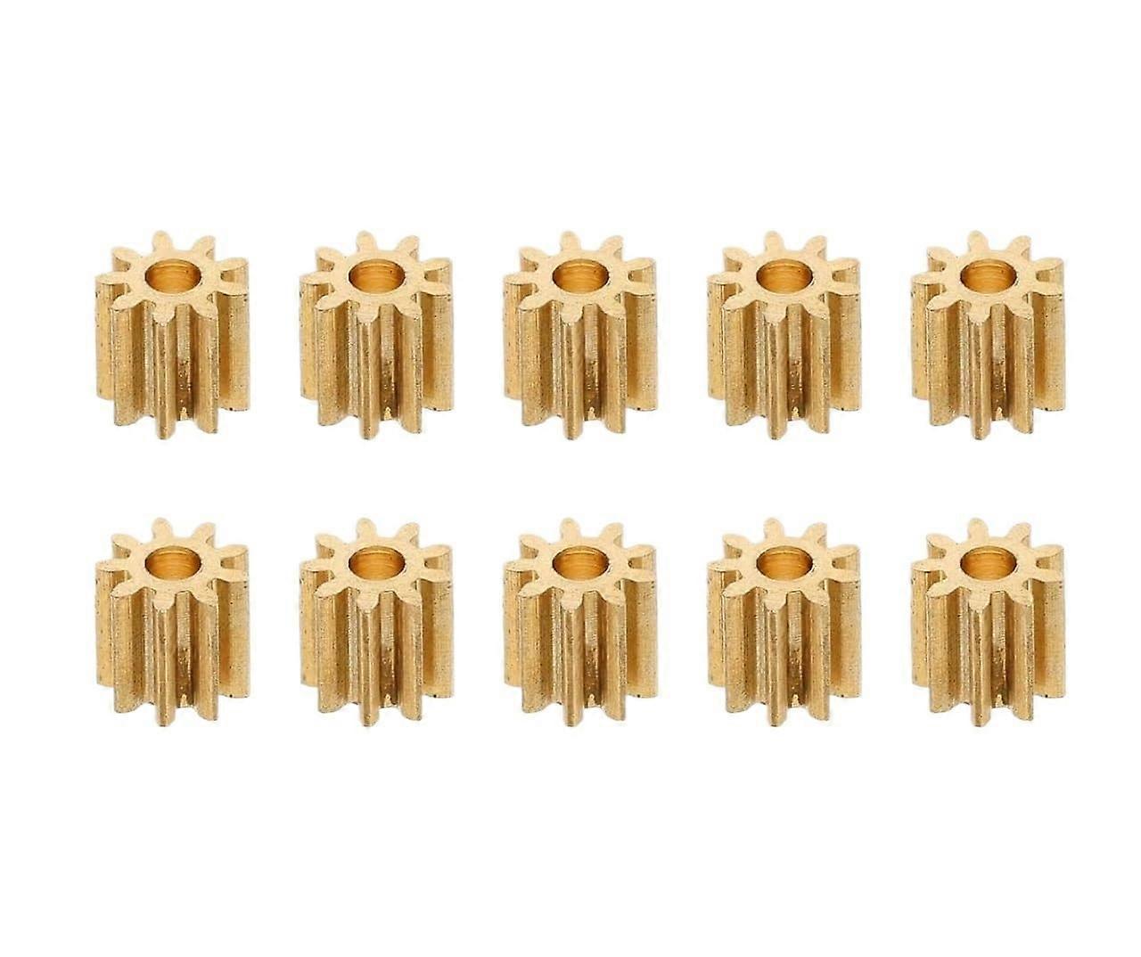 Motor Pinion Gear Set 0.5 Module 10 Tooth Durable Brass for Precise Alignment and Mini Motor Replacement