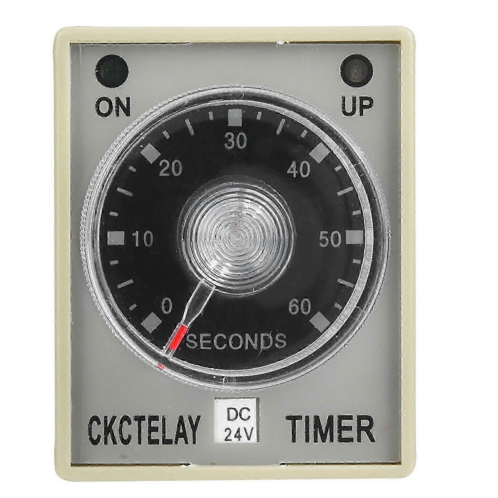 Electronic Time Relay 8 Pins Release Delay Timer 35mm DIN Rail Mount 60S Delay Range (DC24V)