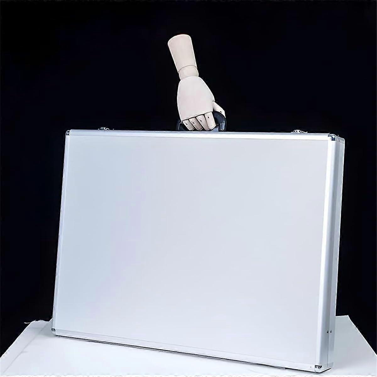 Large Silver Aluminum Display Case with Secure Snap Closure and Durable Storage Organizer 80x60cm