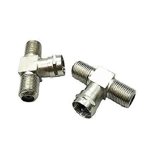 F Type 3-way Coax Cable Splitter Adapter Connector (2Pcs)