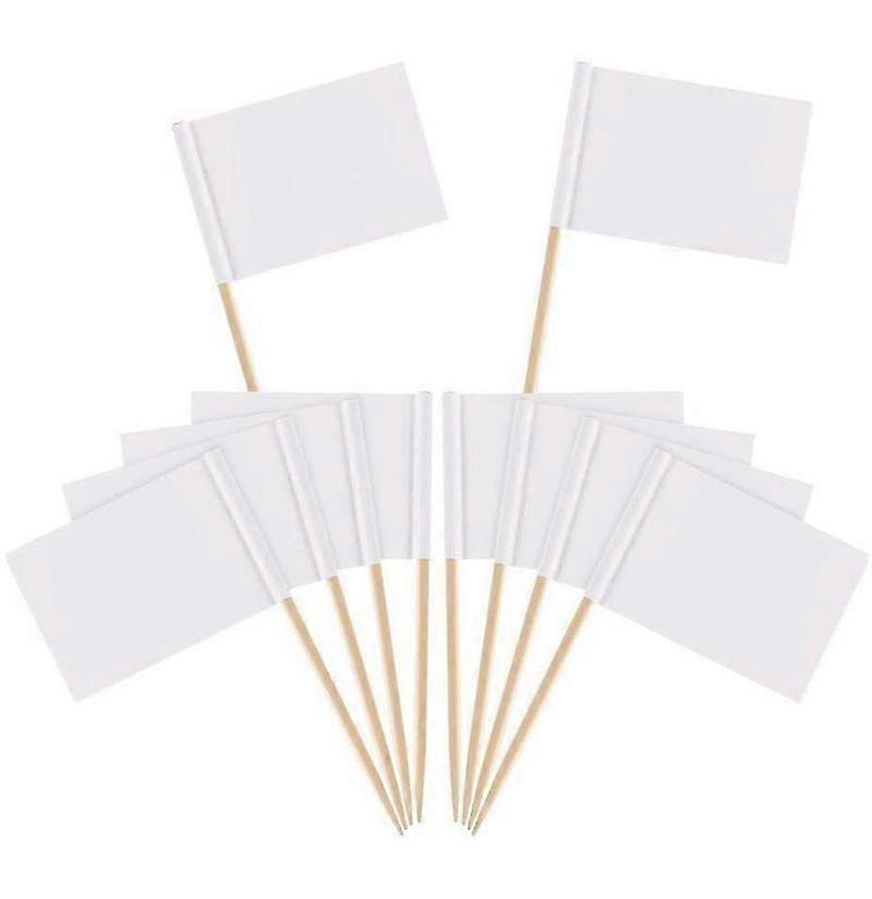 Blank Toothpick Flags Cheese Markers Blank Flags Label Marking (100)