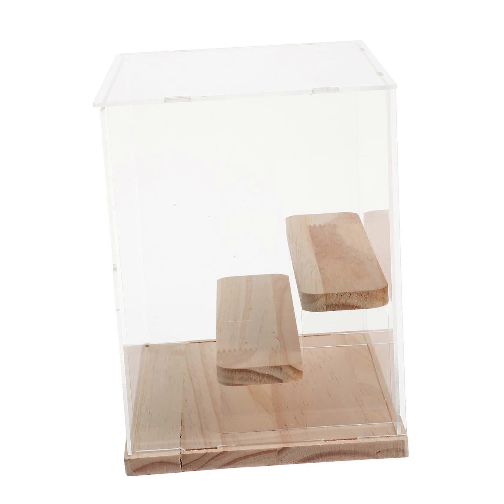 Compact Display Case for Collectibles Dolls Figurines, SpaceSaving Elegant Desktop Organizer