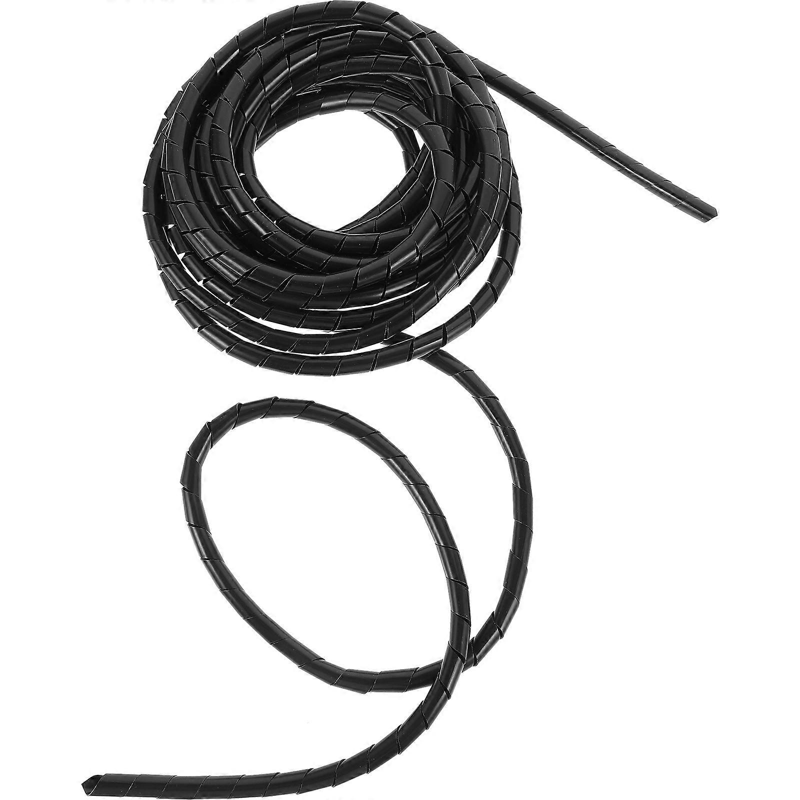 Cable Management Sleeve Spiral Cable Wrap for Protection Black Pe