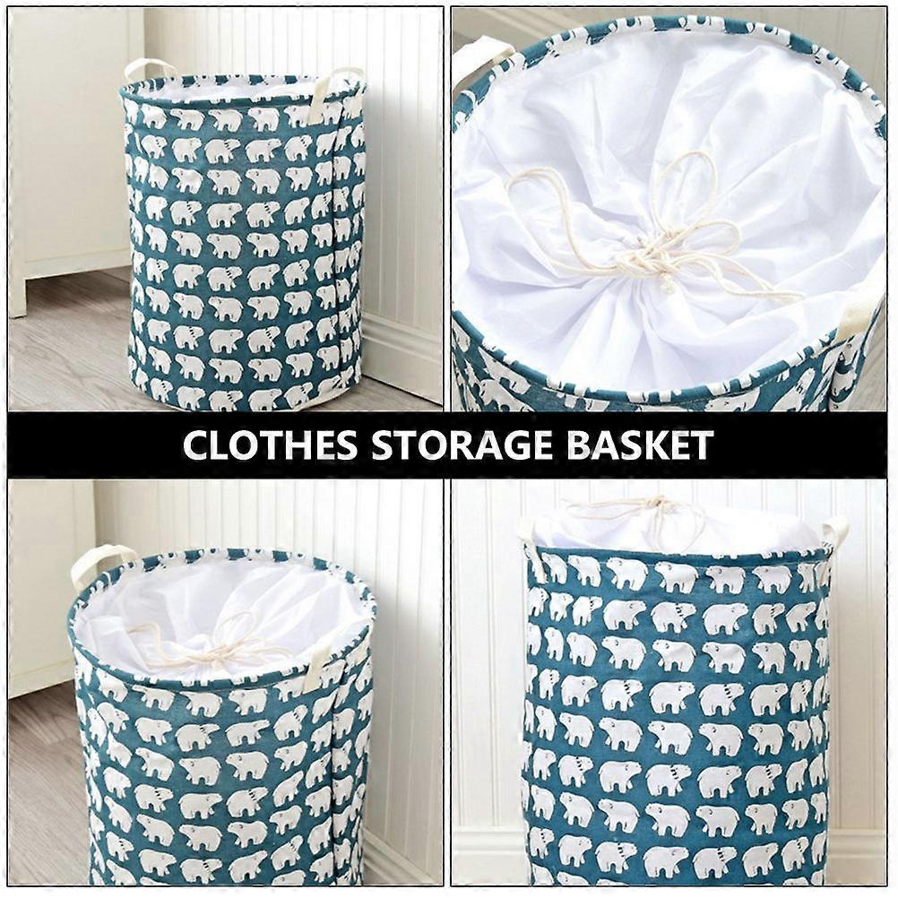 Waterproof Storage Basket Drawstring Laundry Basket for Storage 1Pcs