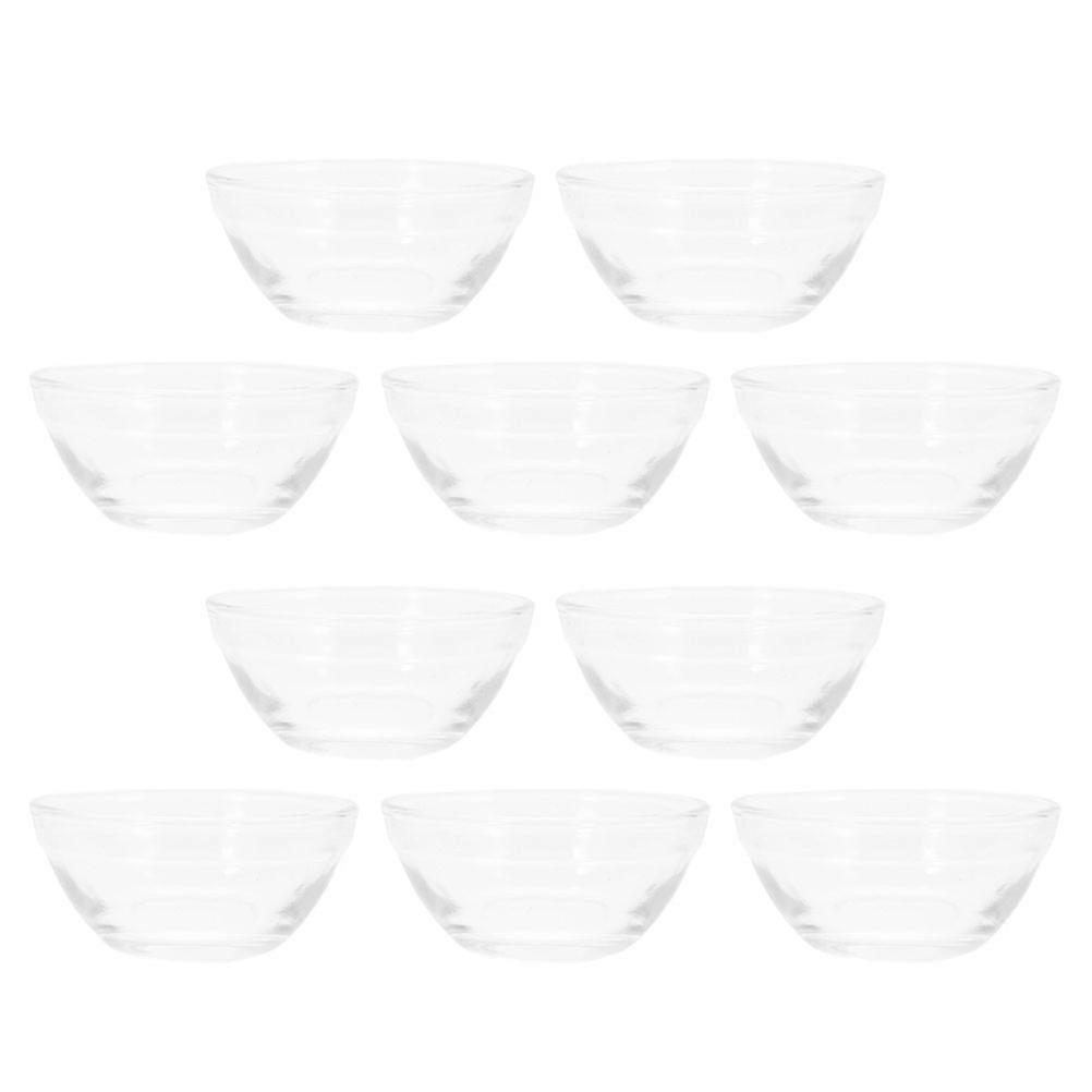 Clear Glass Dessert Bowls for Serving 10Pcs Stackable Mini Serving Bowls