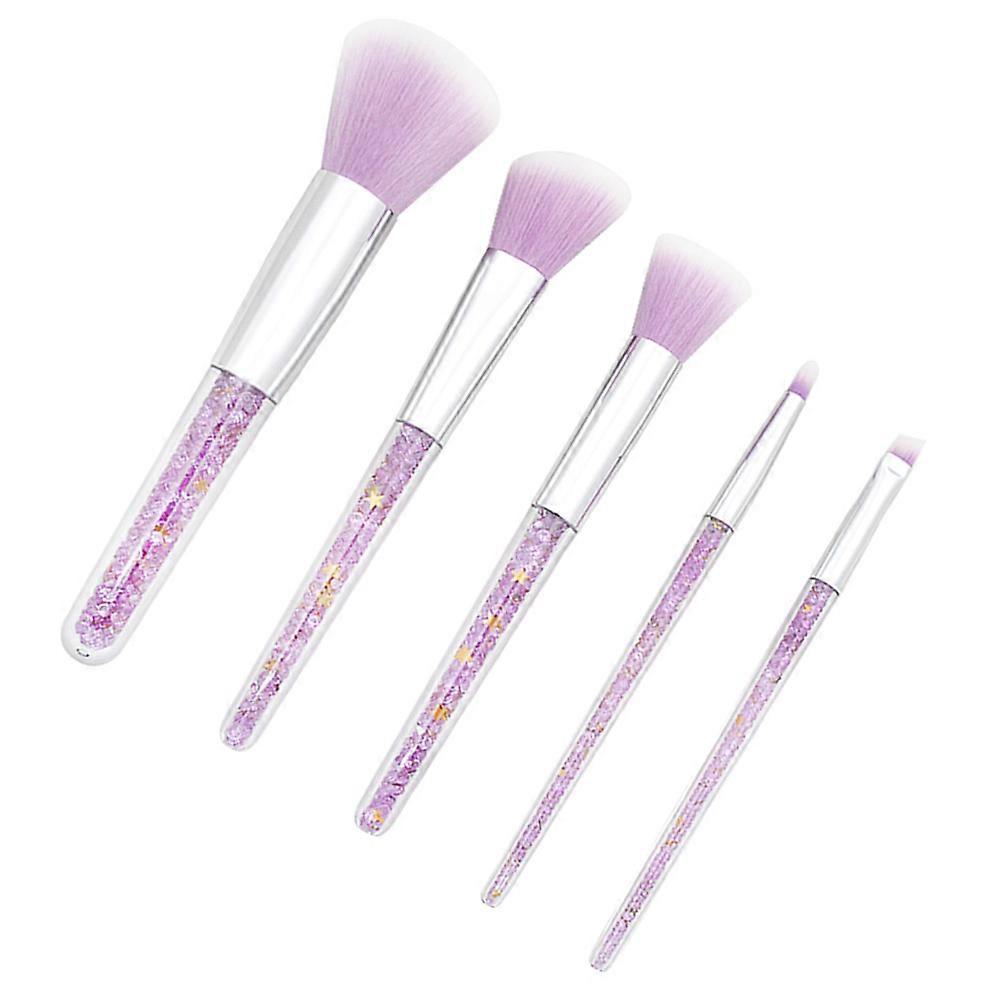 Powder Brush 5Pcs Kit for Cosmetics and Eyebrow Makeup