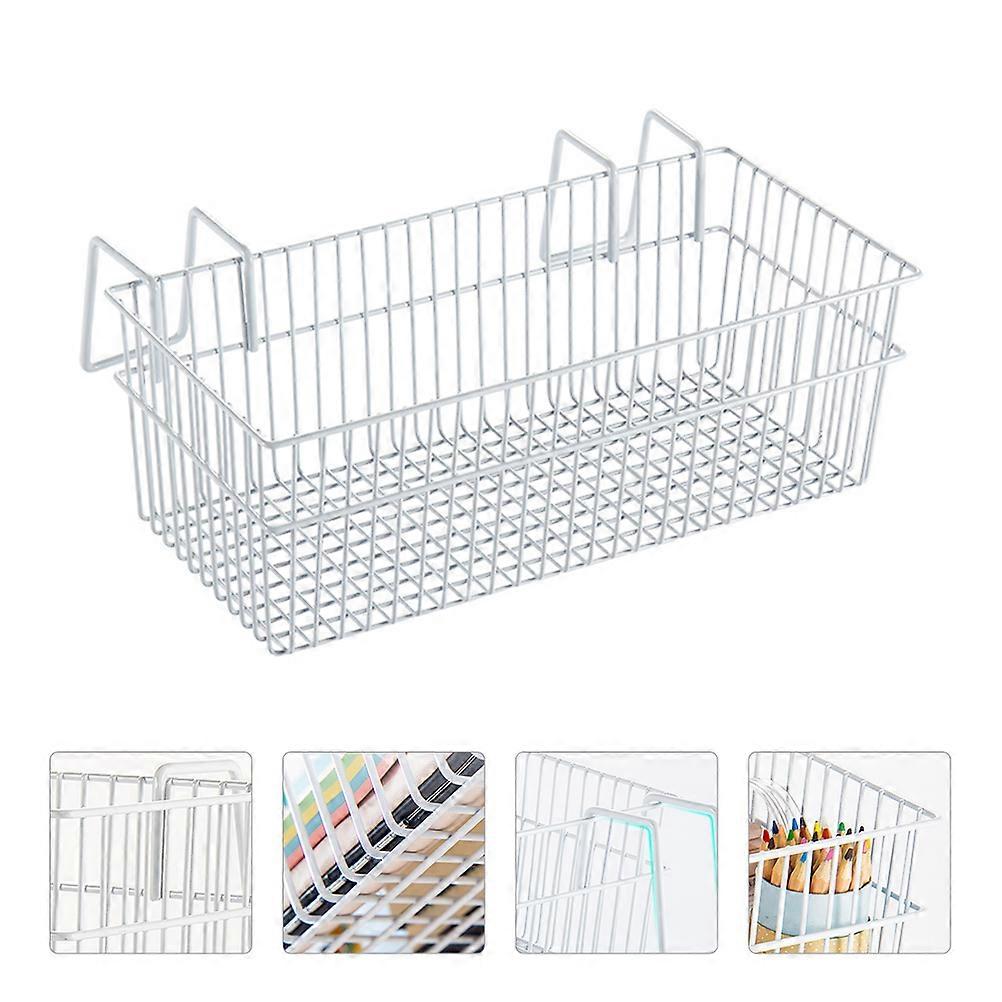 Multi-Purpose Hanging Storage Basket Iron for Storage 1Pcs White Design
