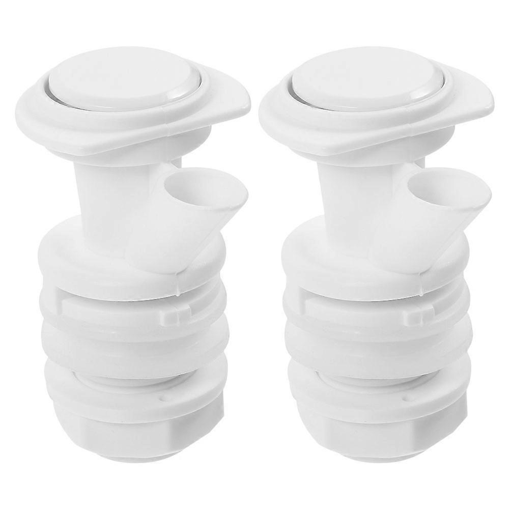 Plastic Water Dispenser Faucet Push Button Spigot 2Pcs Replacement White